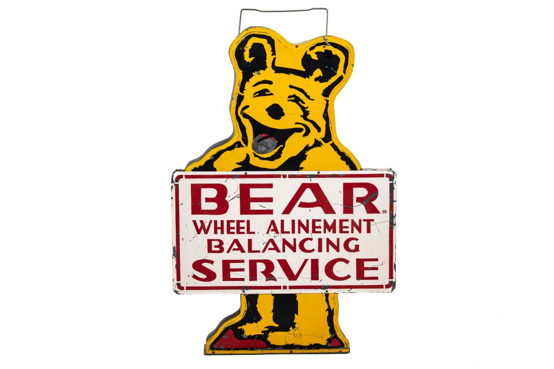Bear Wheel Alinement Diecut Tin Sign (1 of 4)