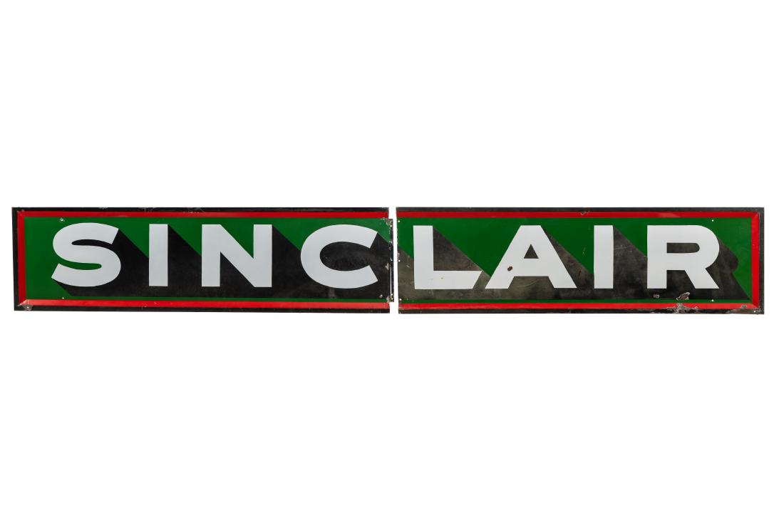 Sinclair Horizontal Porcelain Sign Large 2-Piece (1 of 6)