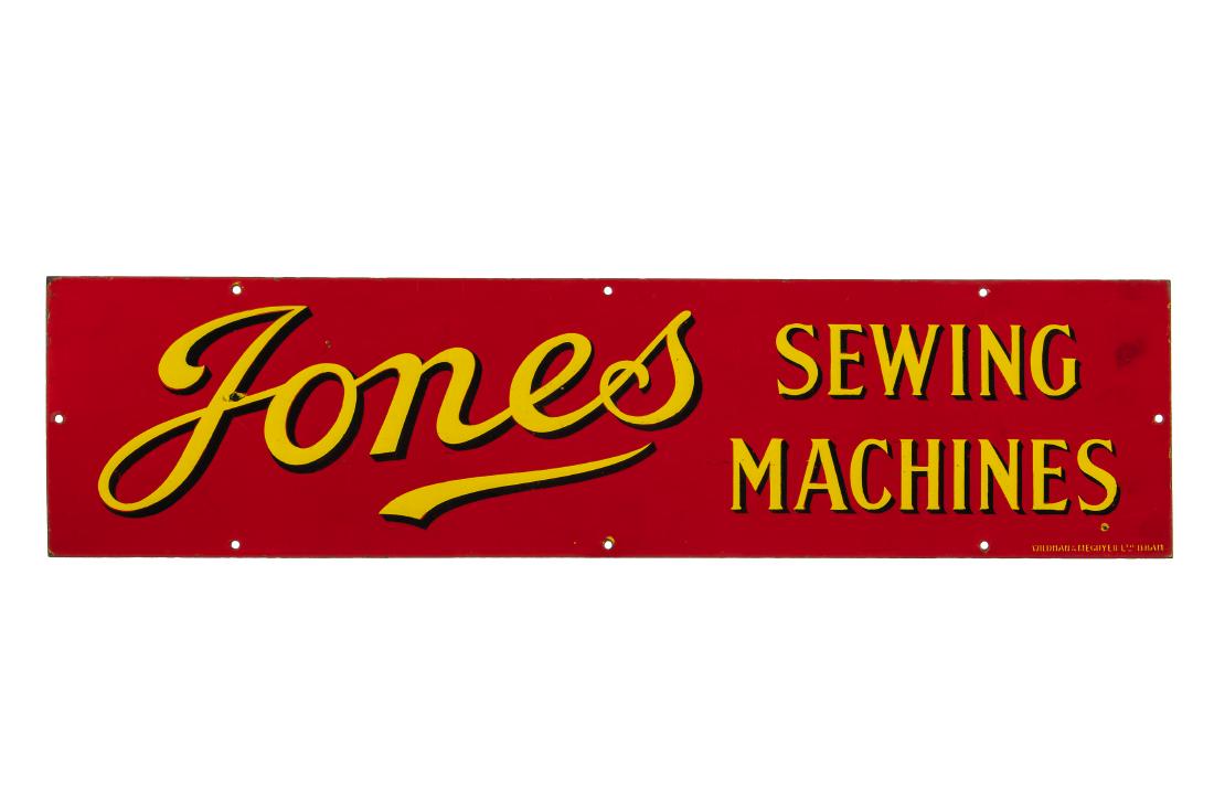 Jones Sewing Machines Porcelain Sign (1 of 3)