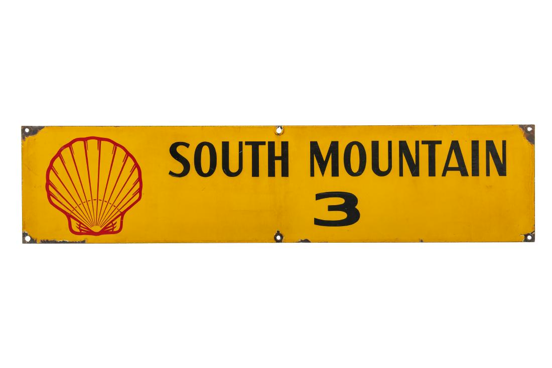 Shell South Mountain Oil Well Porcelain Sign (1 of 4)