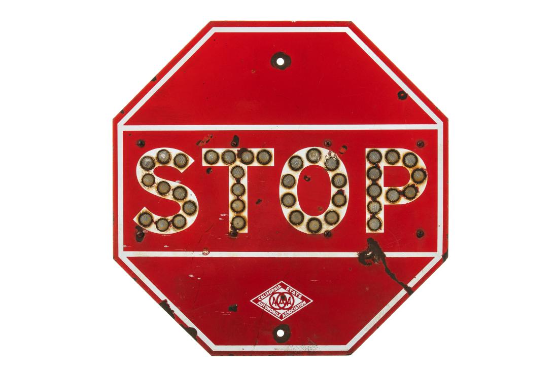 Reflective Porcelain Stop Sign (1 of 2)