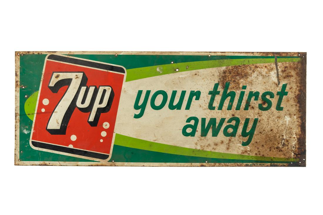 7up Your Thirst Away Horizontal Tin Sign (1 of 2)