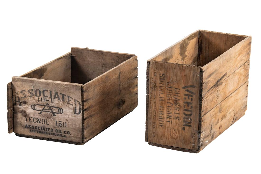 Lot Of 2 Associated Wooden Crates (1 of 1)