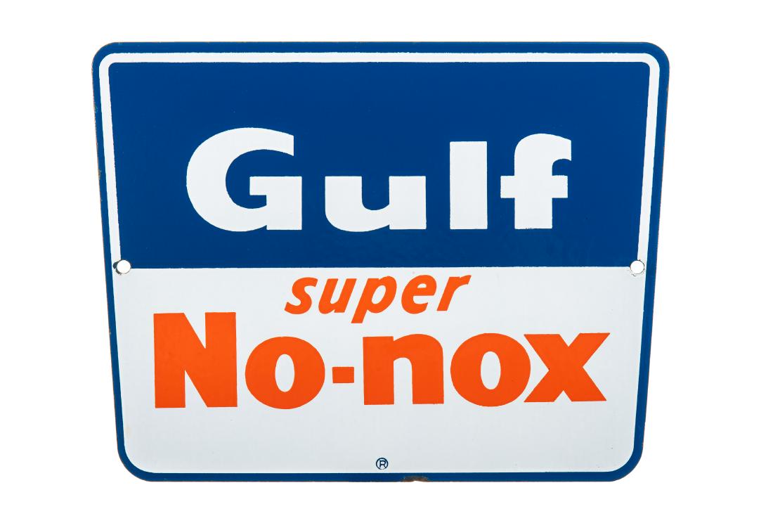 Gulf Super No-Nox Porcelain Pump Plate (1 of 2)