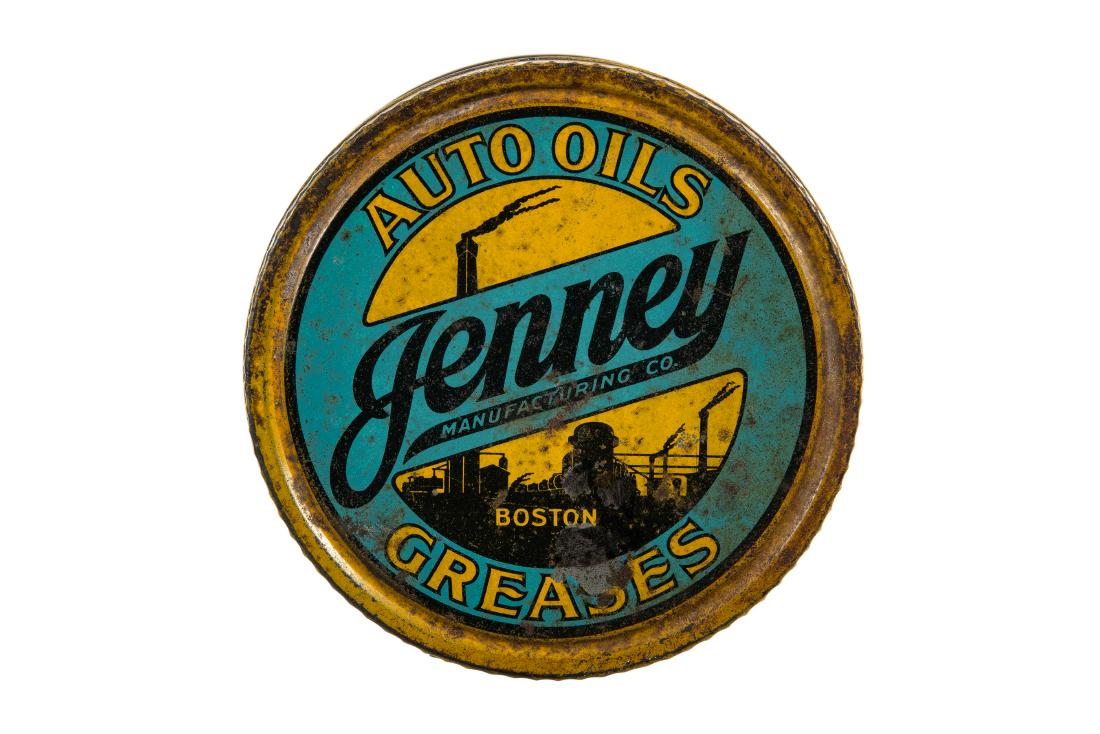 Rare Jenney Oils Lubricating Grease Can (1 of 3)