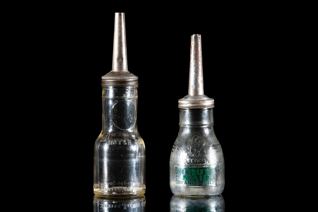 Lot Of 2 Glass Bottles With Spouts (1 of 3)