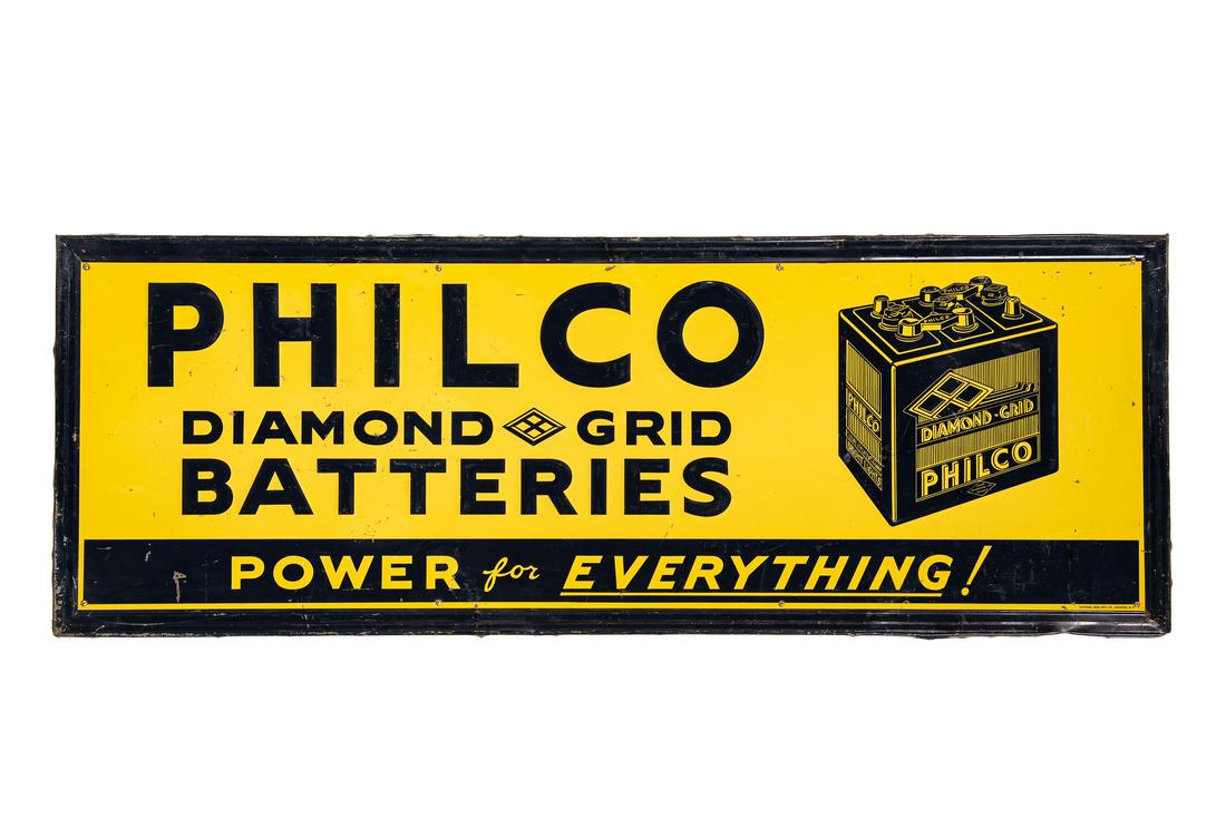Philco Batteries Tin Sign (1 of 2)