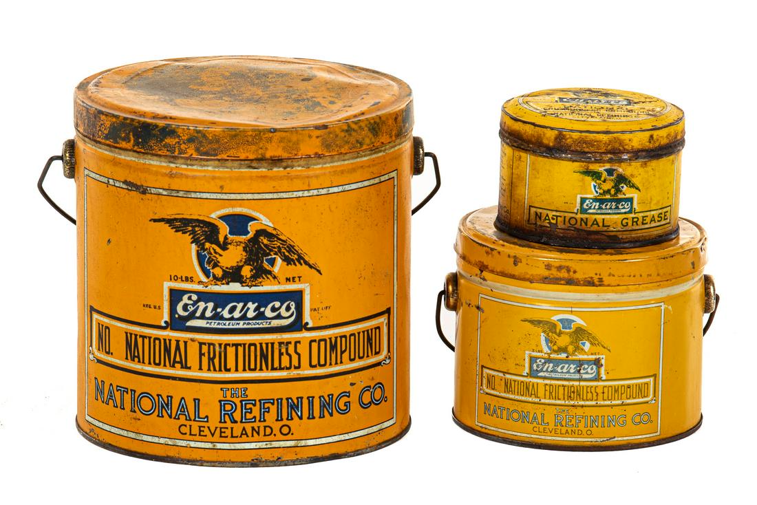 Lot Of 3 Enarco Grease Cans (1 of 3)