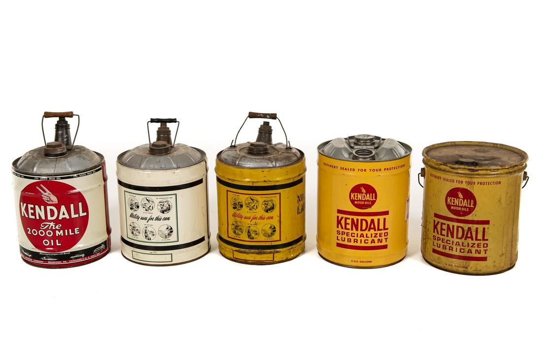 Lot Of 5 Various 5 Gallon Motor Oil Cans (1 of 1)