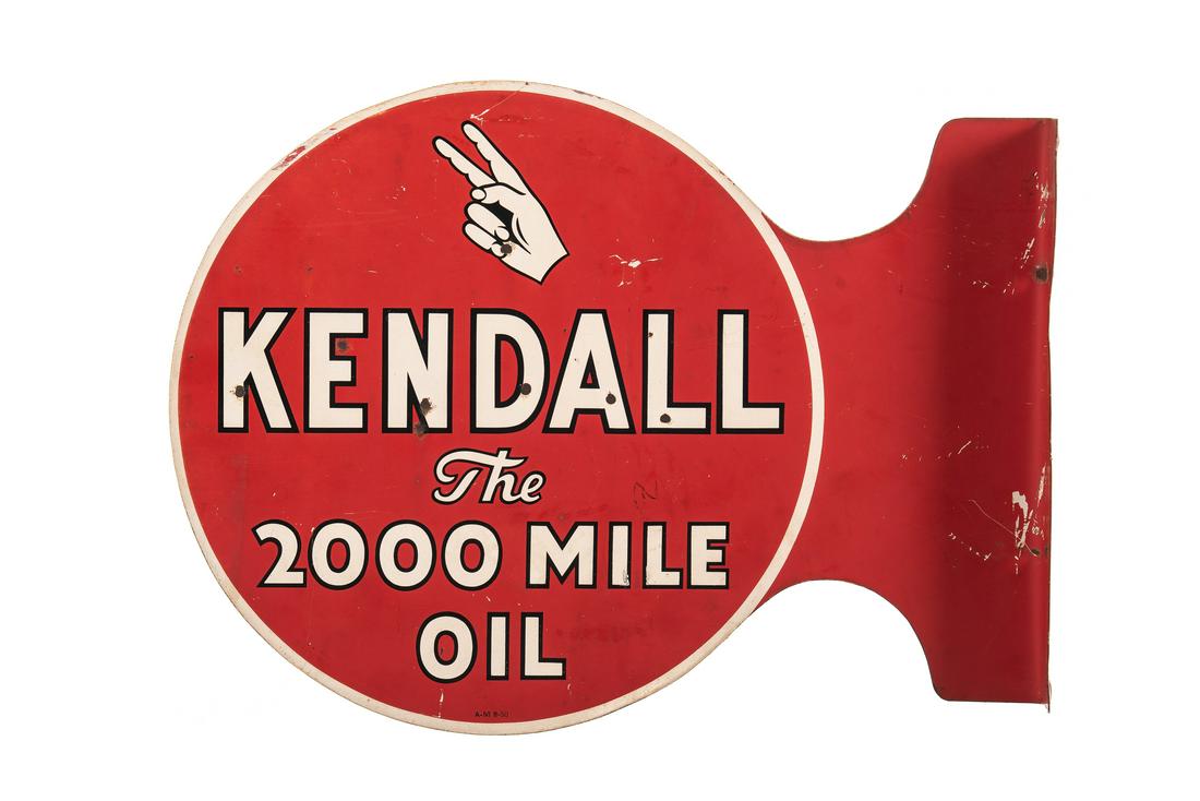 Kendall Motor Oil Tin Flange Sign (1 of 2)