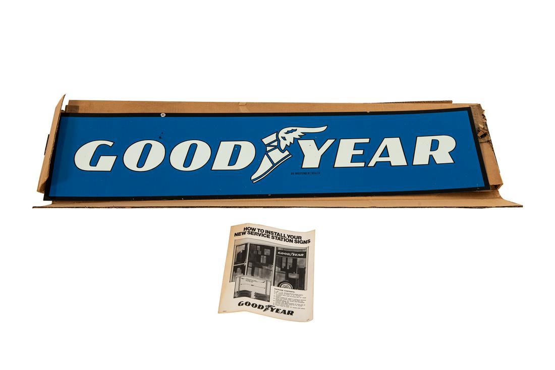 NOS Goodyear Tires Tin Sign (1 of 4)