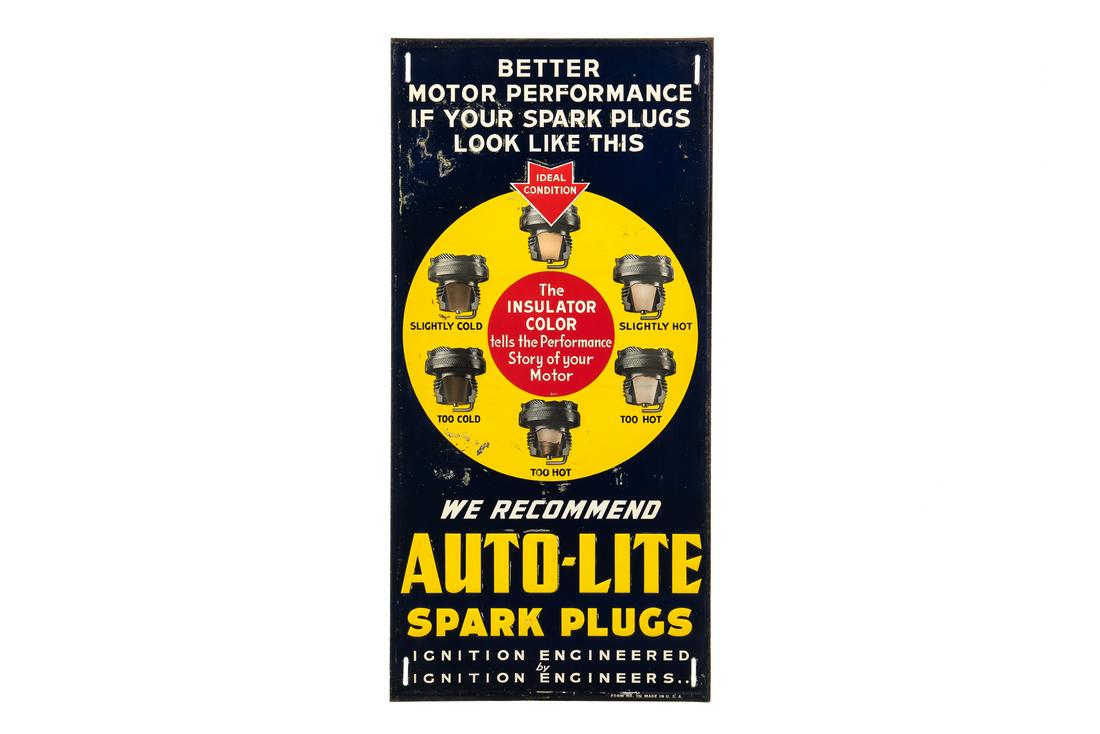 Auto-Lite Spark Plugs Tin Sign (1 of 5)