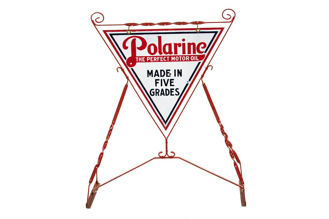 Standard Polarine Motor Oil Porcelain Curb Sign (1 of 4)