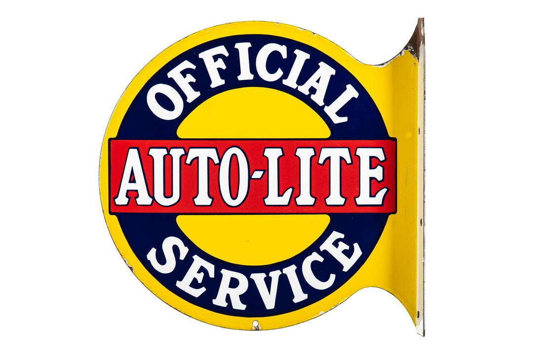 Auto-Lite Service Porcelain Flange Sign (1 of 3)