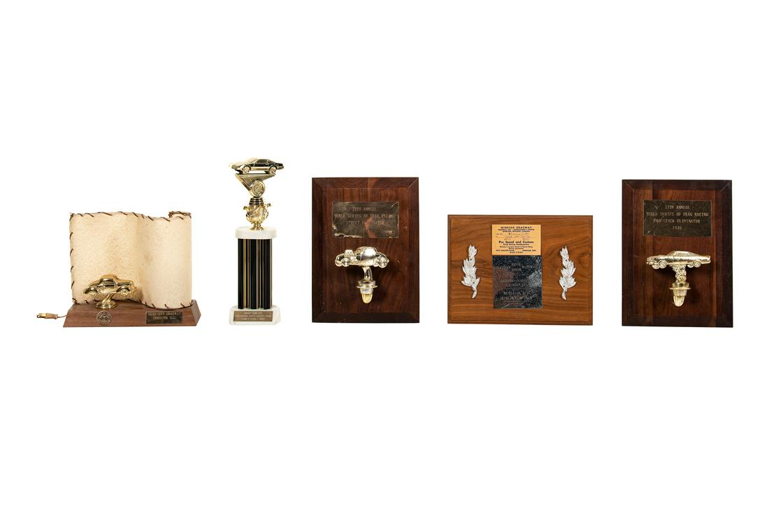 Lot Of 5 World Series Of Drag Racing Trophies (1 of 3)