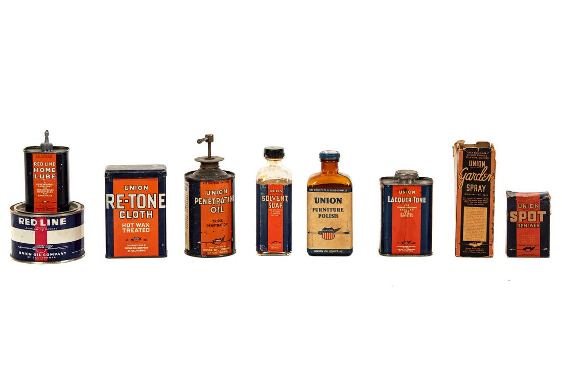 Lot Of 9 Union Oil Co. Redline Cans & Bottles (1 of 1)