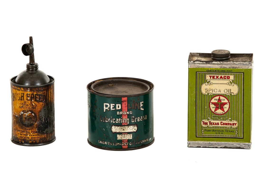 Lot Of 3 Various Oil & Grease Cans (1 of 1)