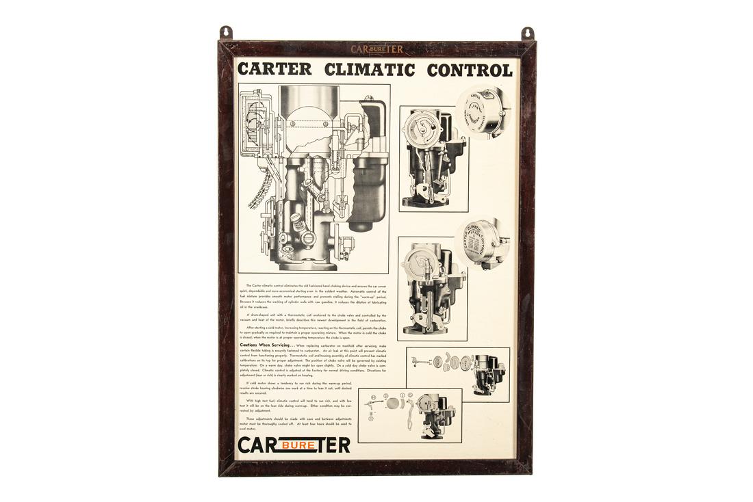 Carter Carbureter Framed Sign (1 of 2)