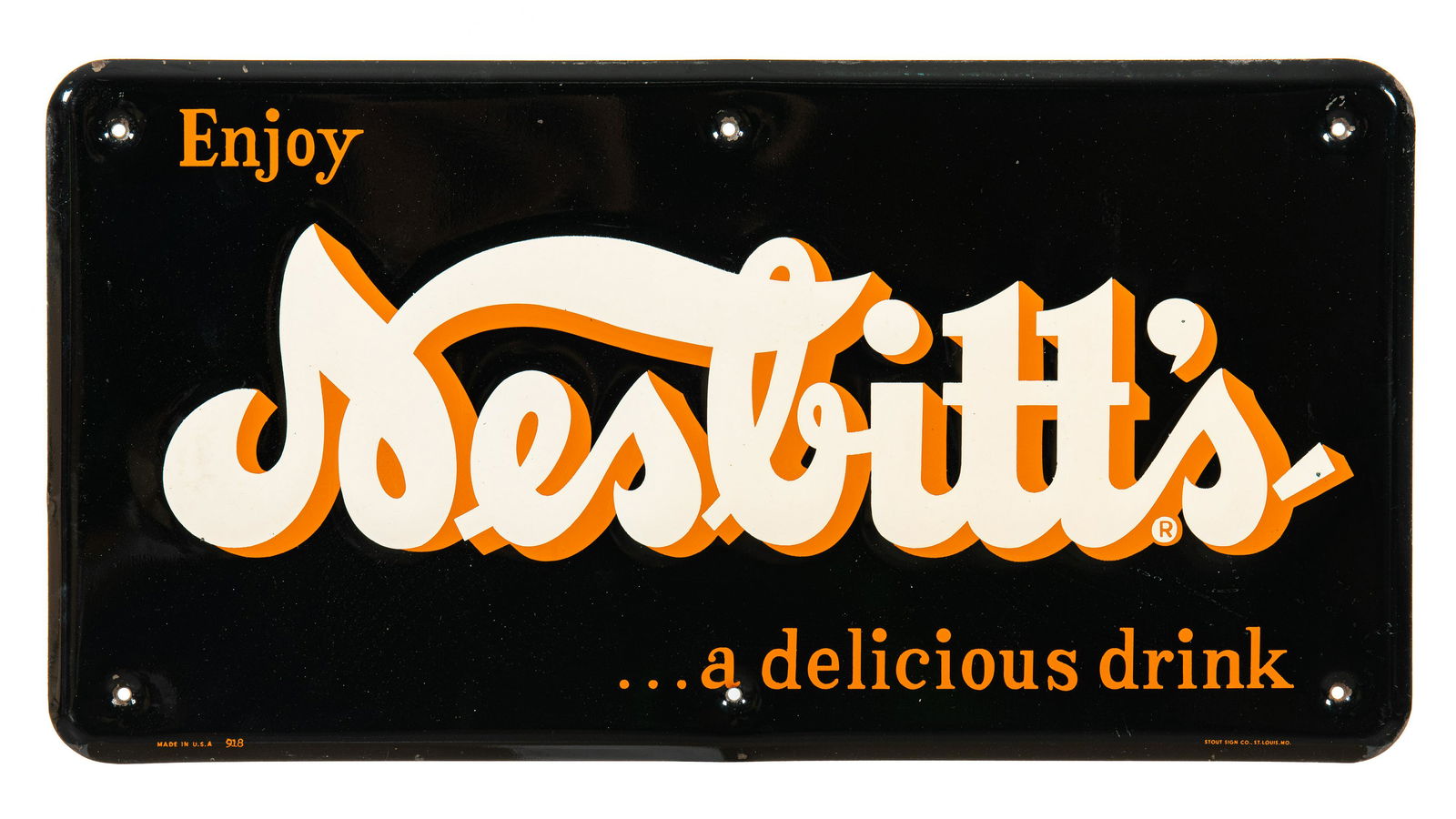 Enjoy Nesbitt's A Delicious Drink Sign (1 of 2)