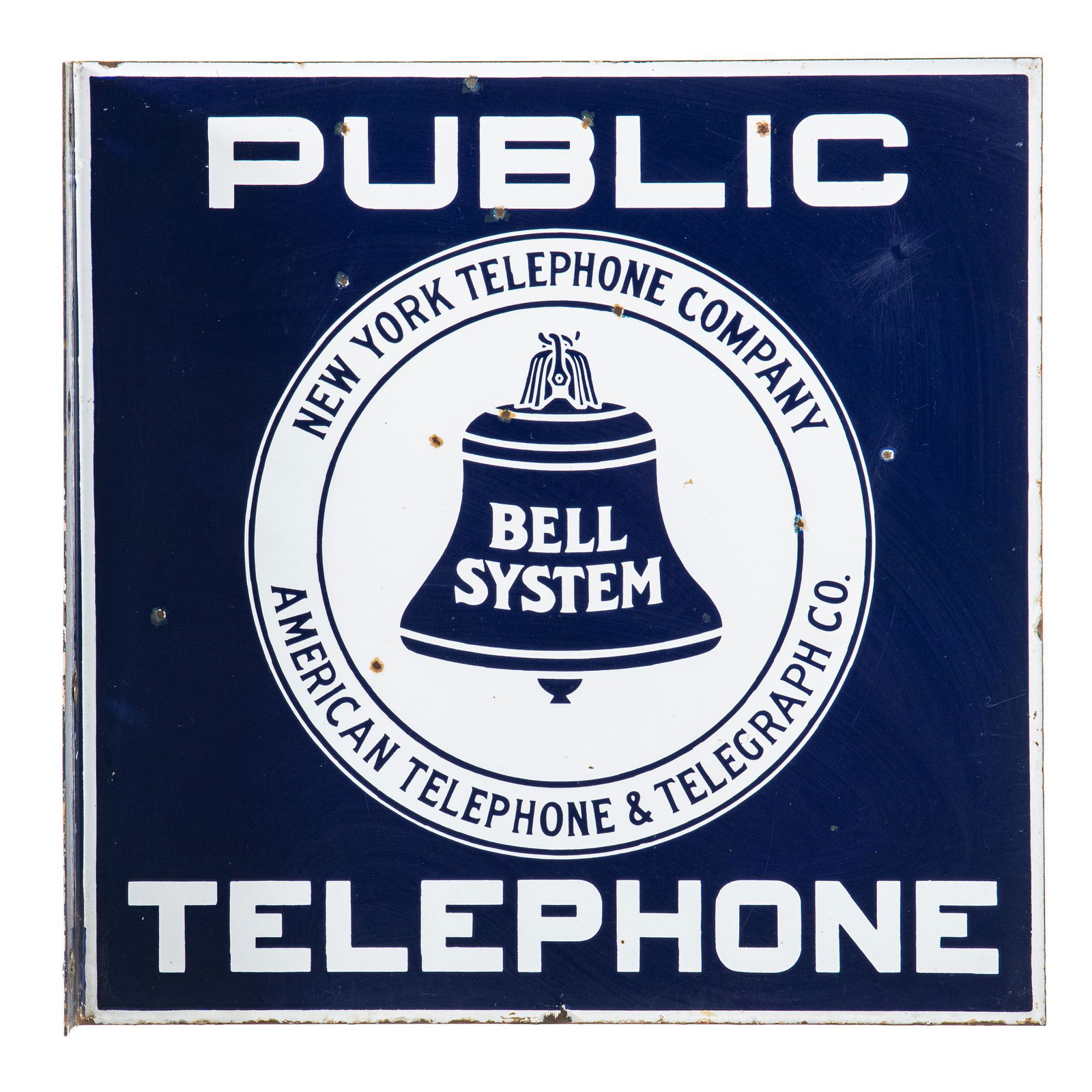 Bell System Public Telephone Flange Sign (1 of 3)