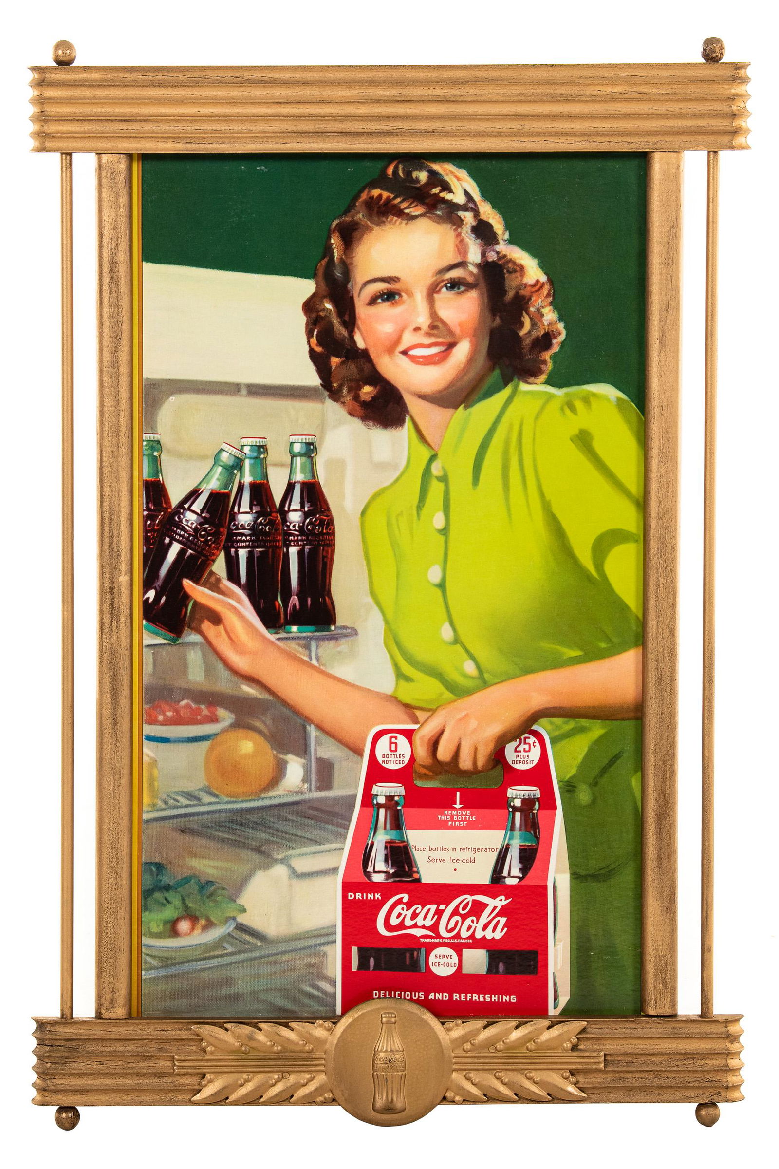 Coca Cola 6 Pack Sign In Frame (1 of 3)