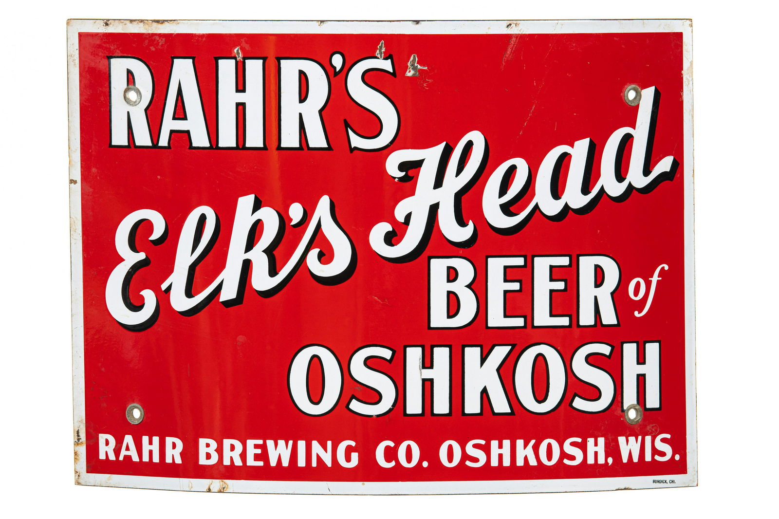 Rahr's Elk's Head Beer Curved Sign (1 of 2)