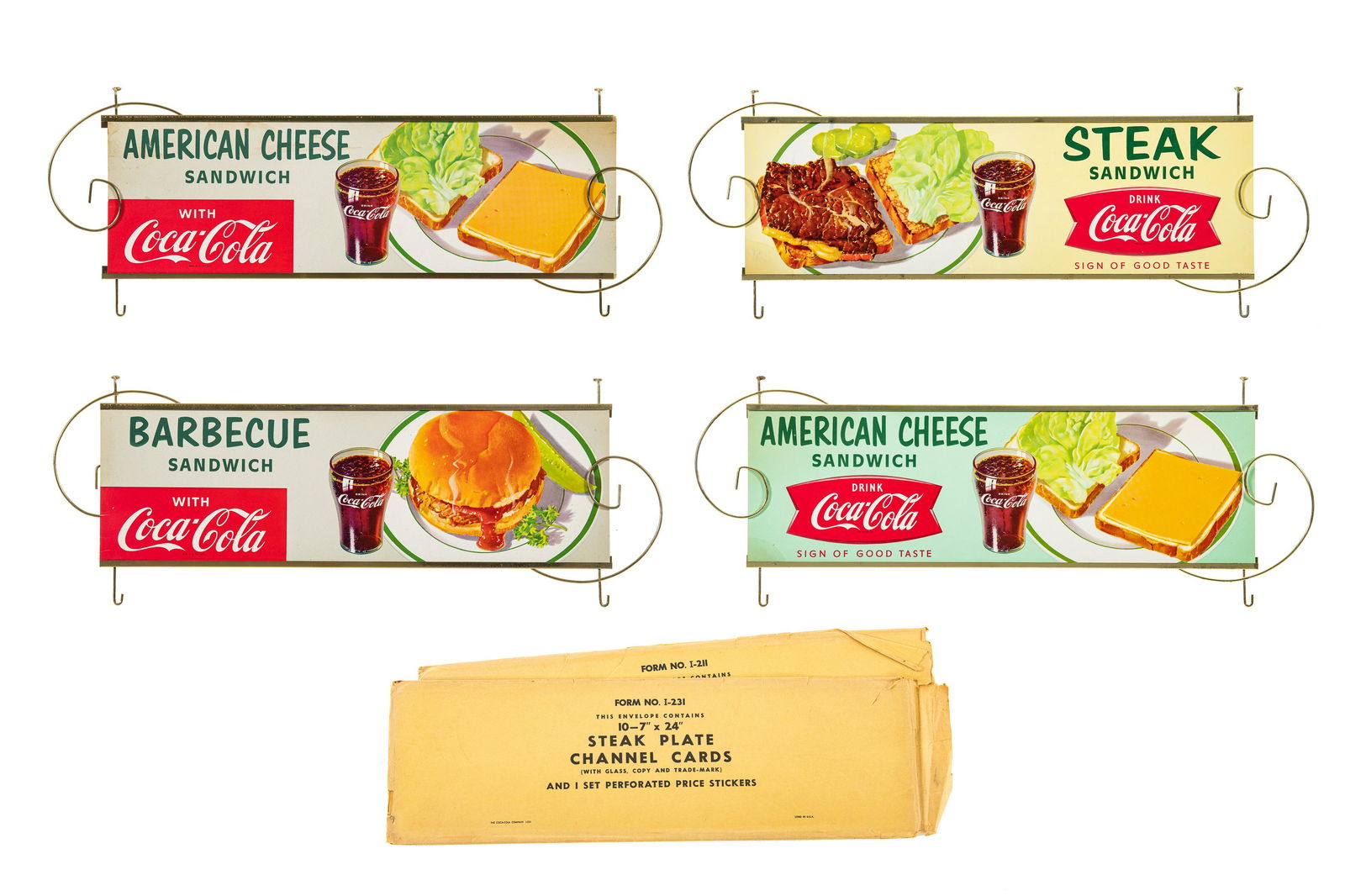 Lot Of 4 Coca Cola Channel Cards With Holders (1 of 4)