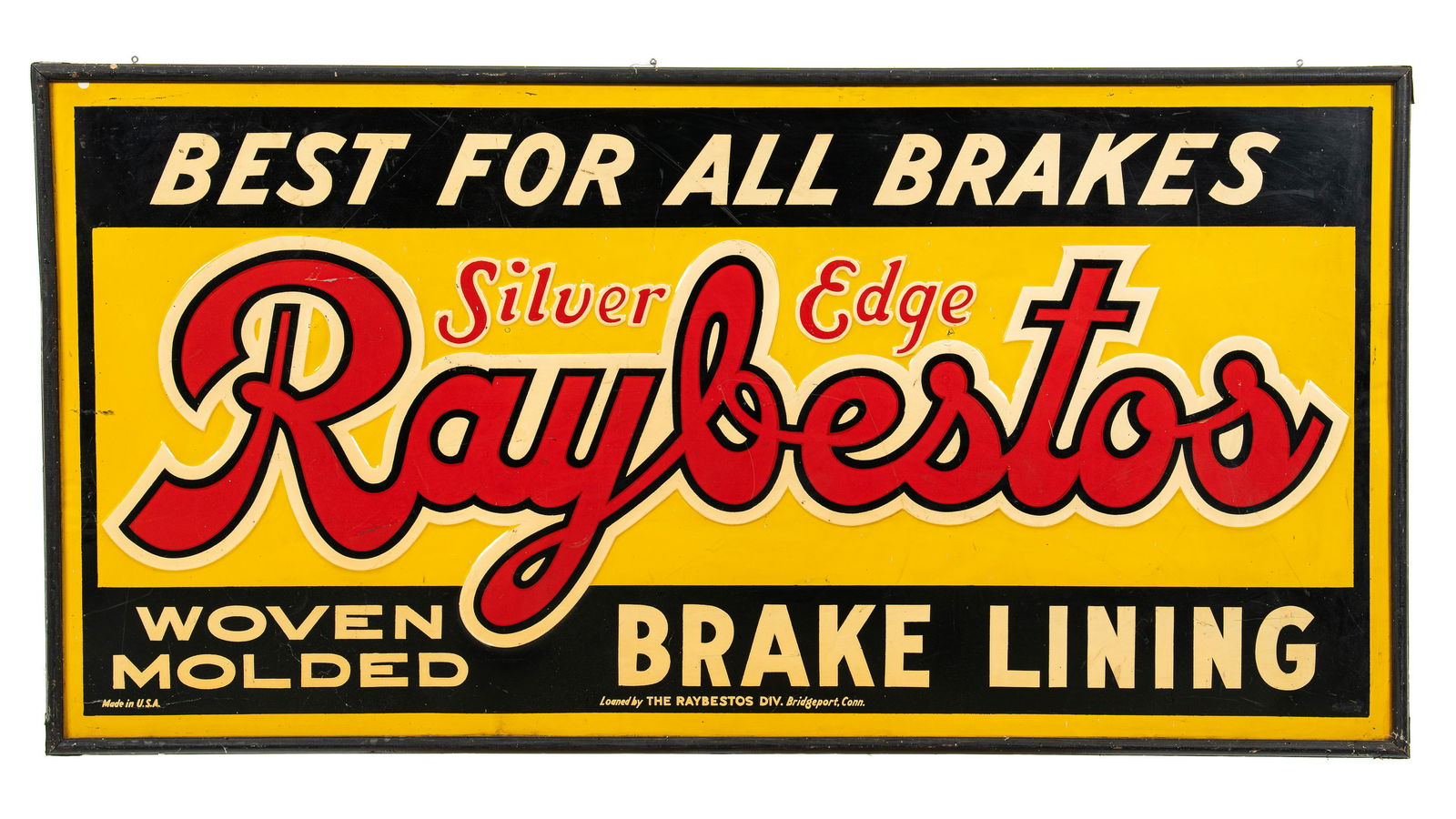 Silver Edge Raybestos Brake Lining Sign (1 of 5)