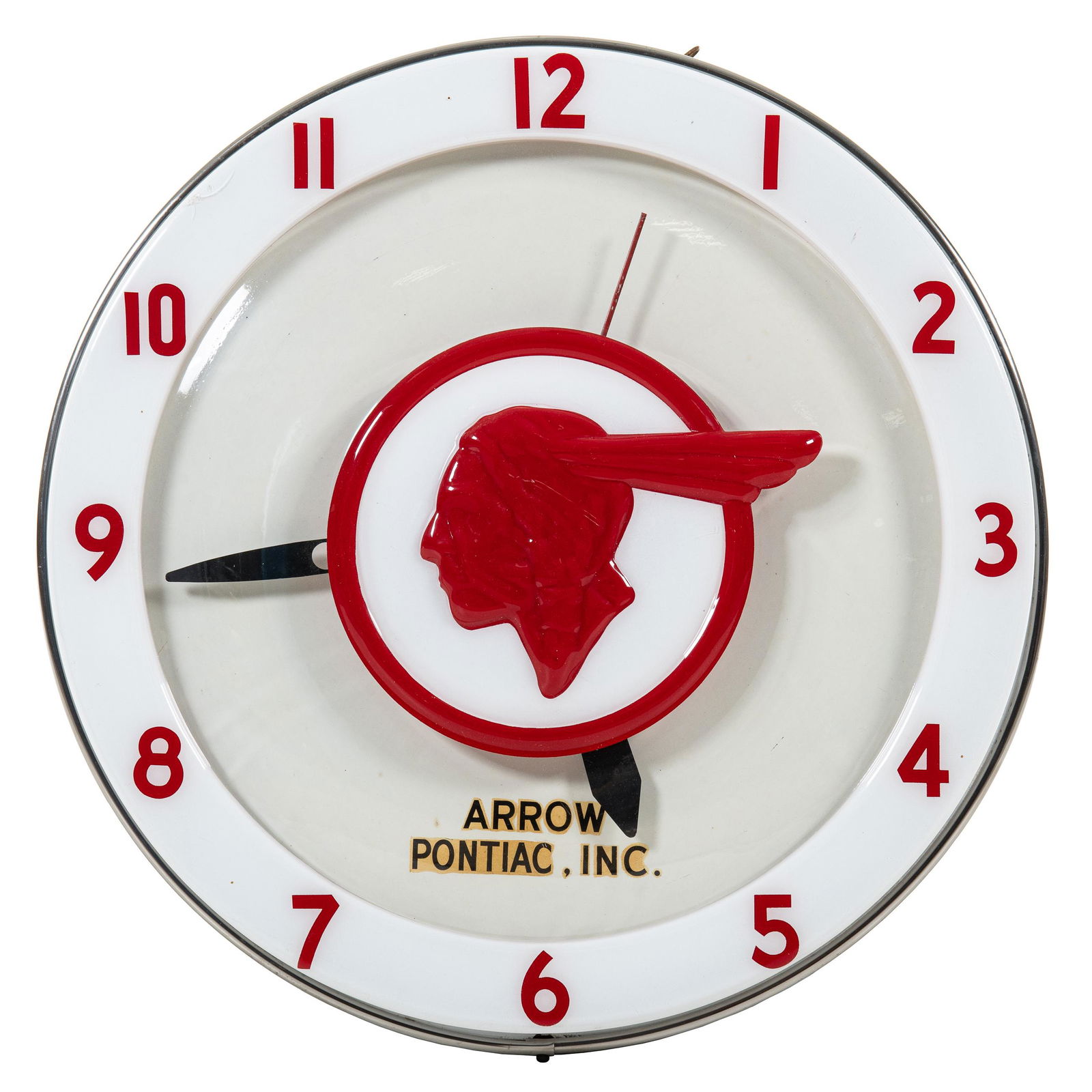 Pontiac Embossed Lighted Clock (1 of 2)