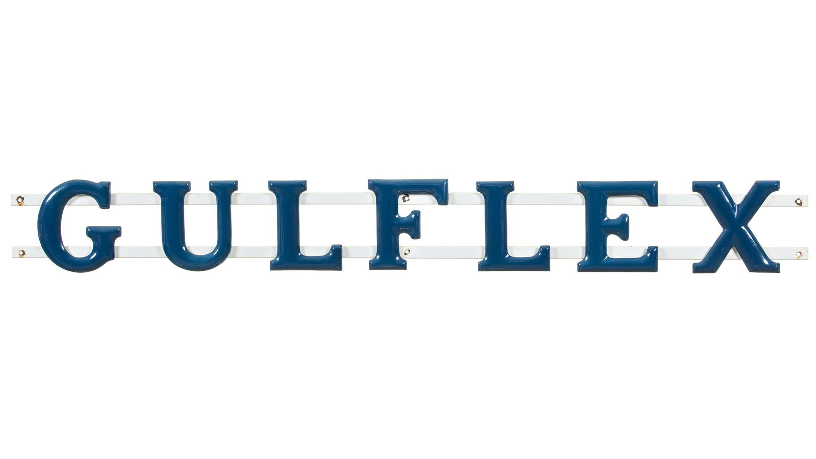 Gulf Oil Gulflex Porcelain Letters On Frame (1 of 2)