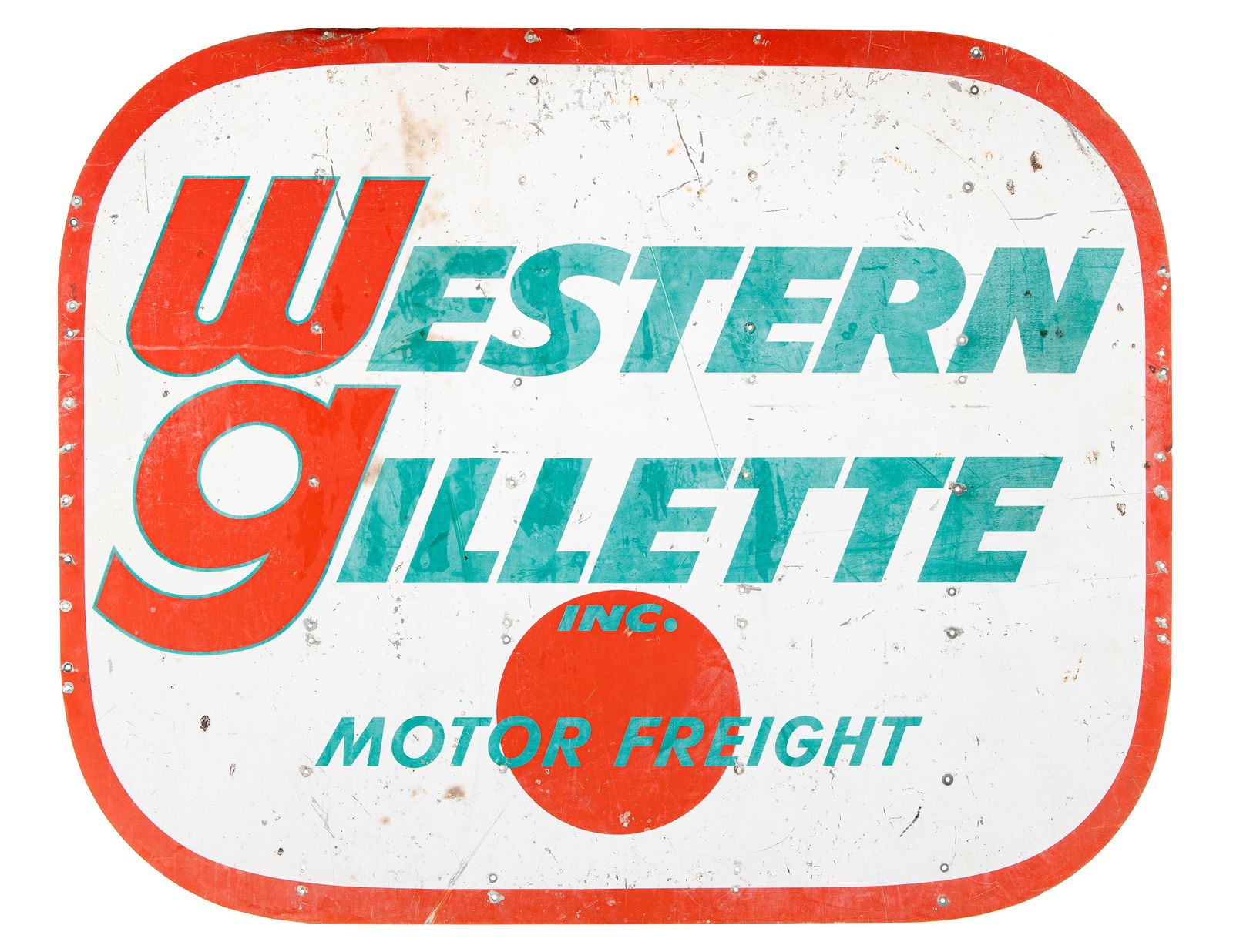 Western Gillette Motor Freight Sign (1 of 2)