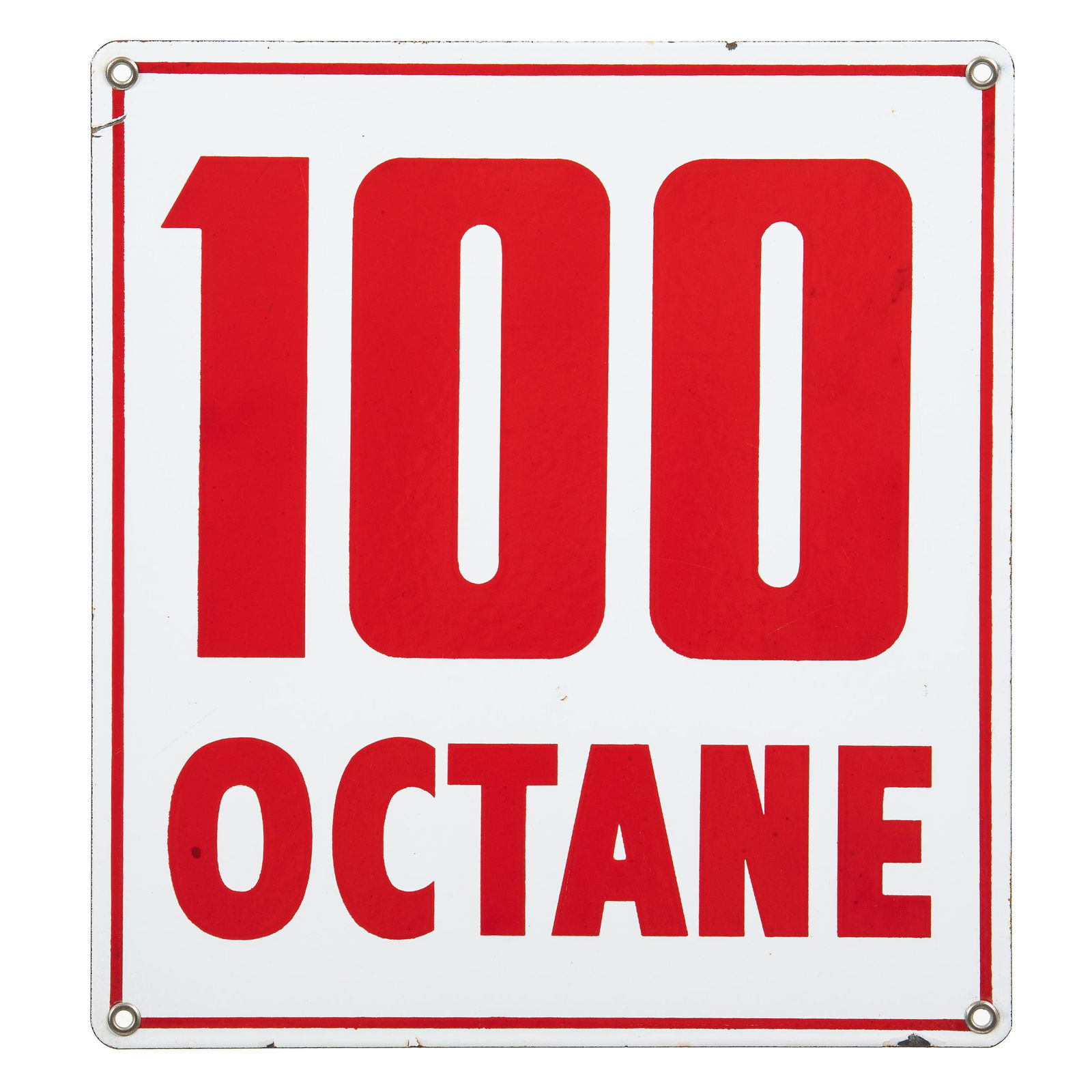 100 Octane Gasoline Gas Pump Plate (1 of 2)