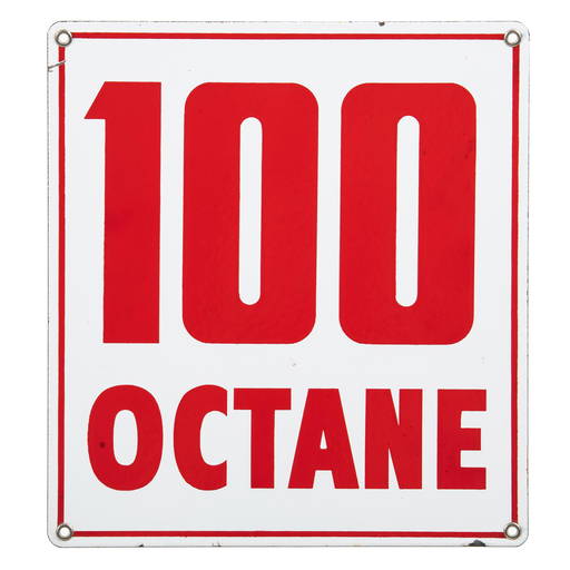 100 Octane Gasoline Gas Pump Plate