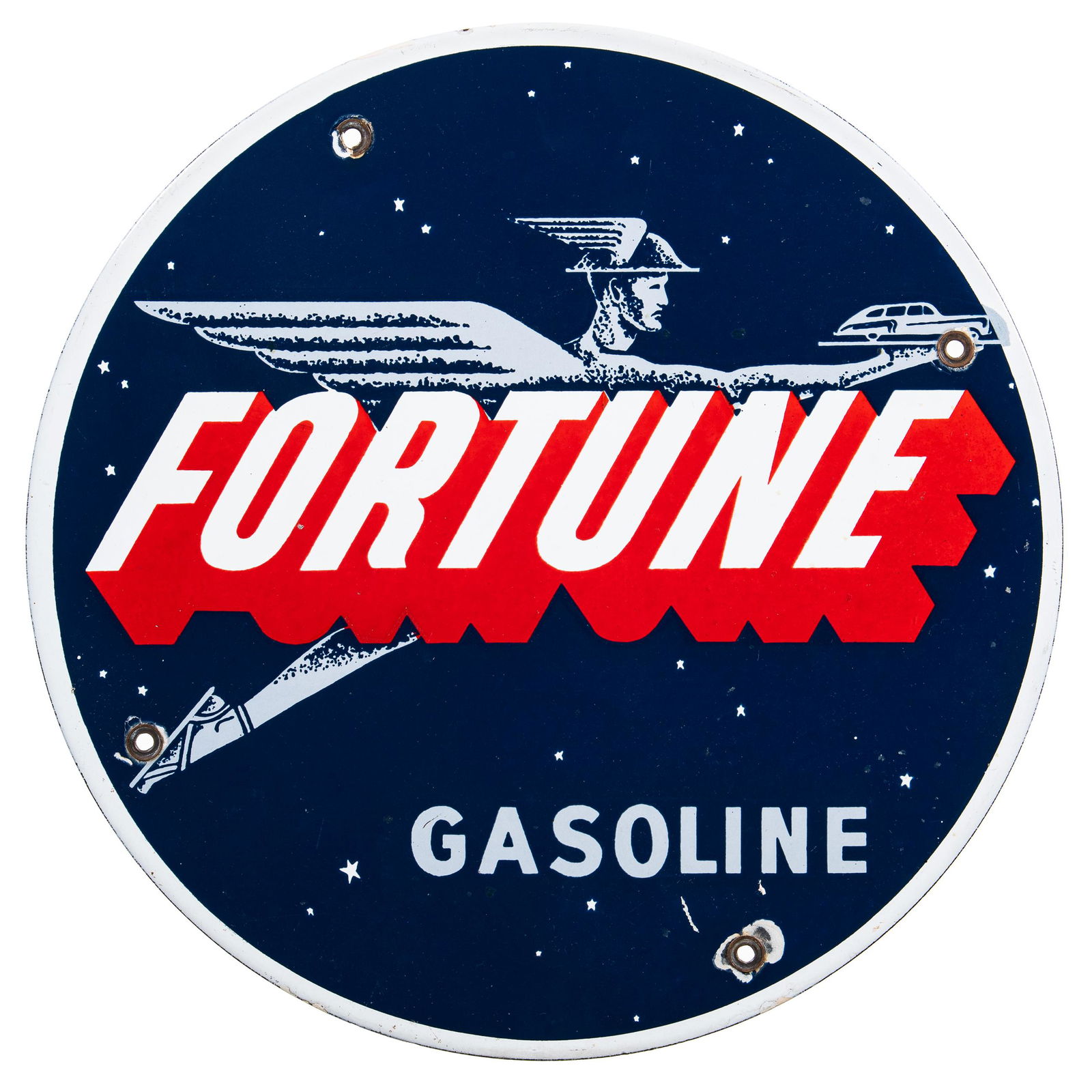 Rare Fortune Gasoline Gas Pump Plate (1 of 2)