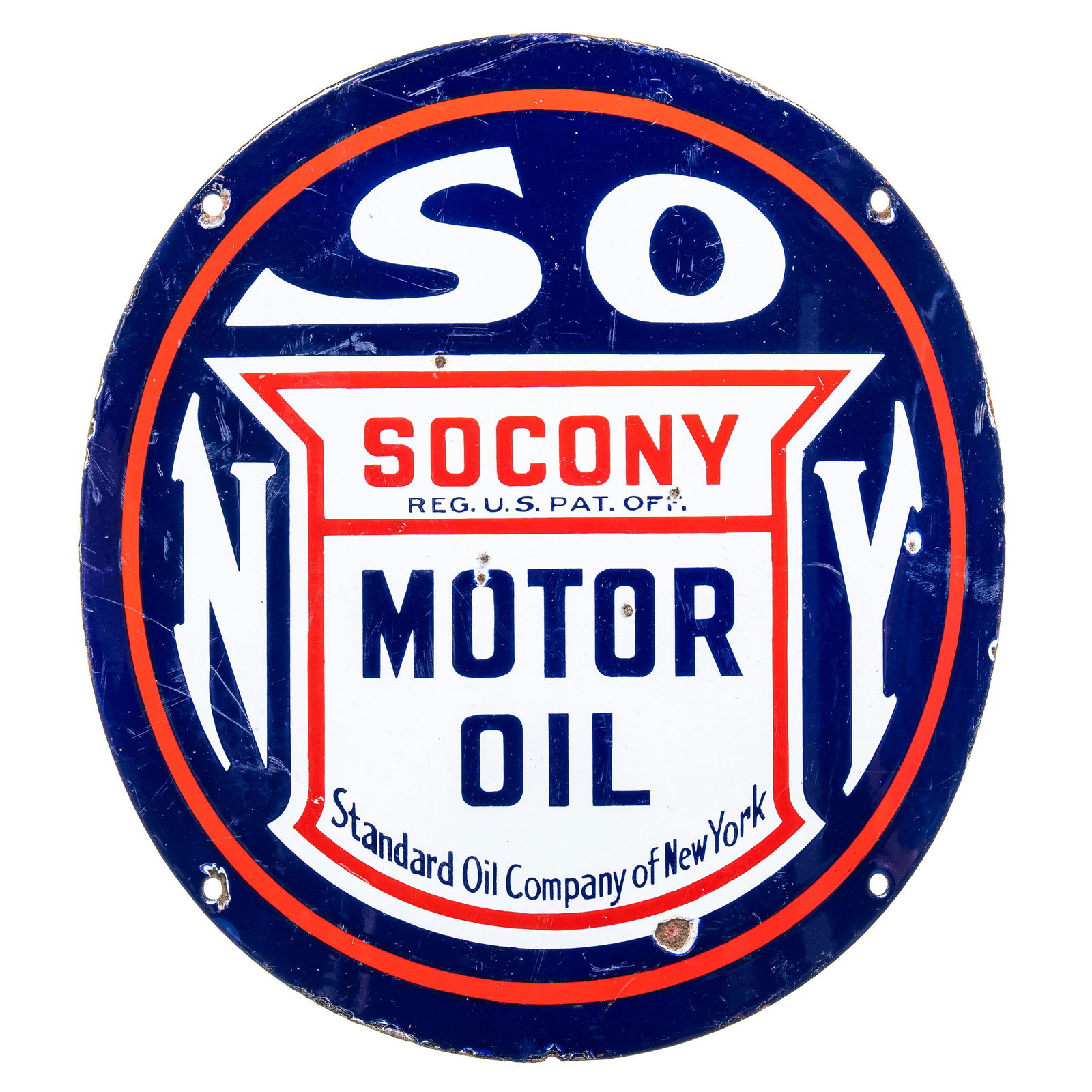 Socony Motor Oil Curved Sign (1 of 2)