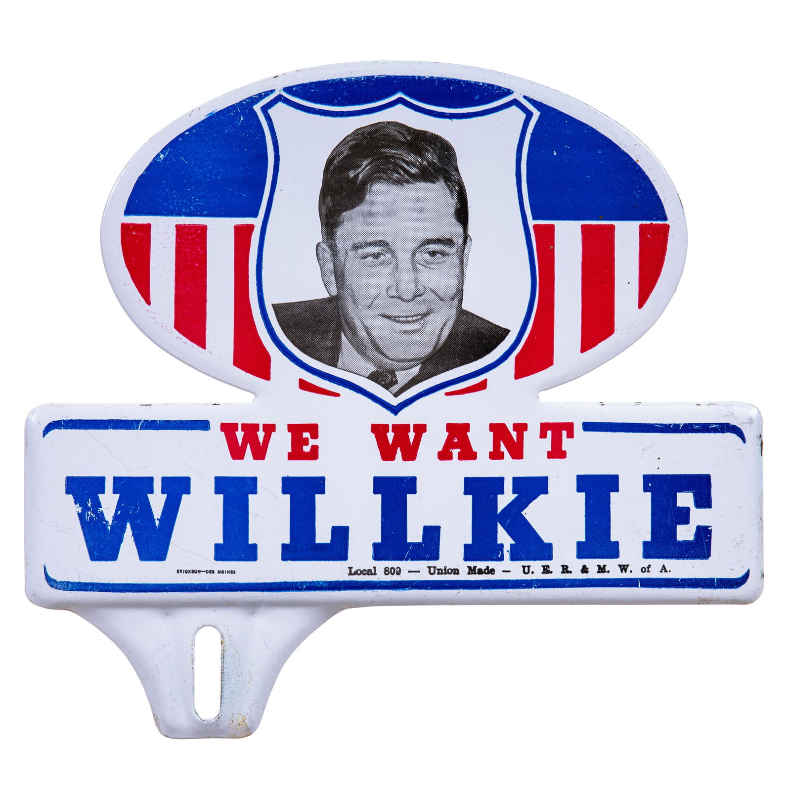 We Want Willkie License Plate Topper (1 of 2)