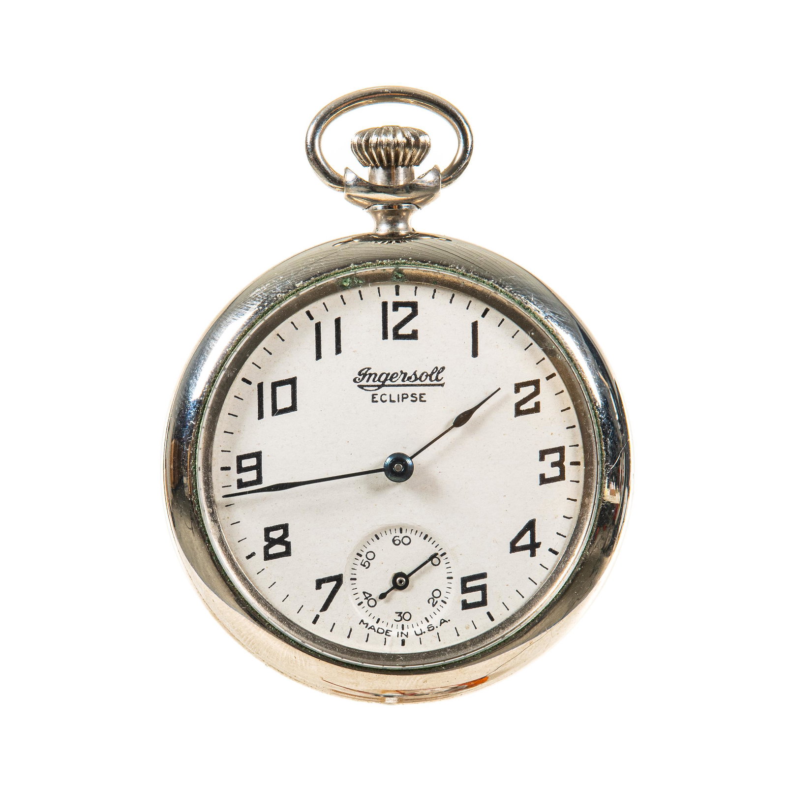 Ingersoll Eclipse: 70232269 nickel silver case, good dial, nice watch, needs cleaned, runs and stops