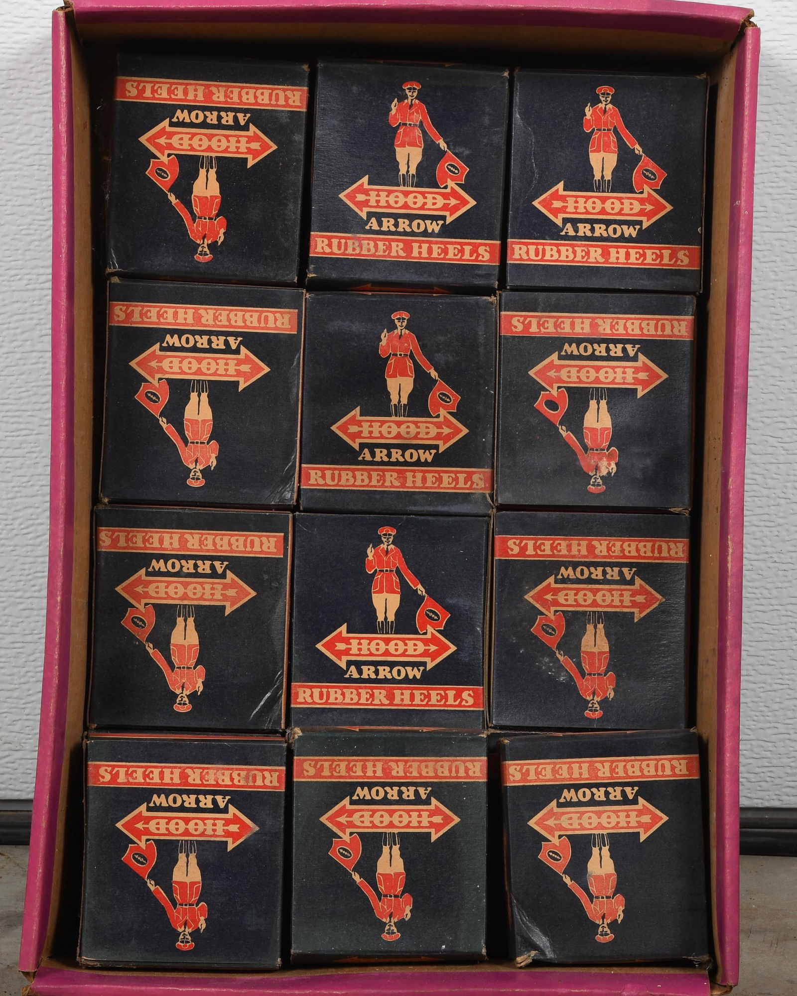 Lot Of Twenty Four Hood Replacement Boot Heels: Lot of 24 Hood tire heels. Measures: 4"X4" Est: $300-$600