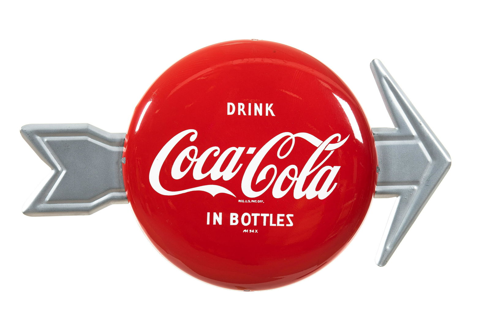 Drink Coca Cola Button Sign With Arrow (1 of 2)