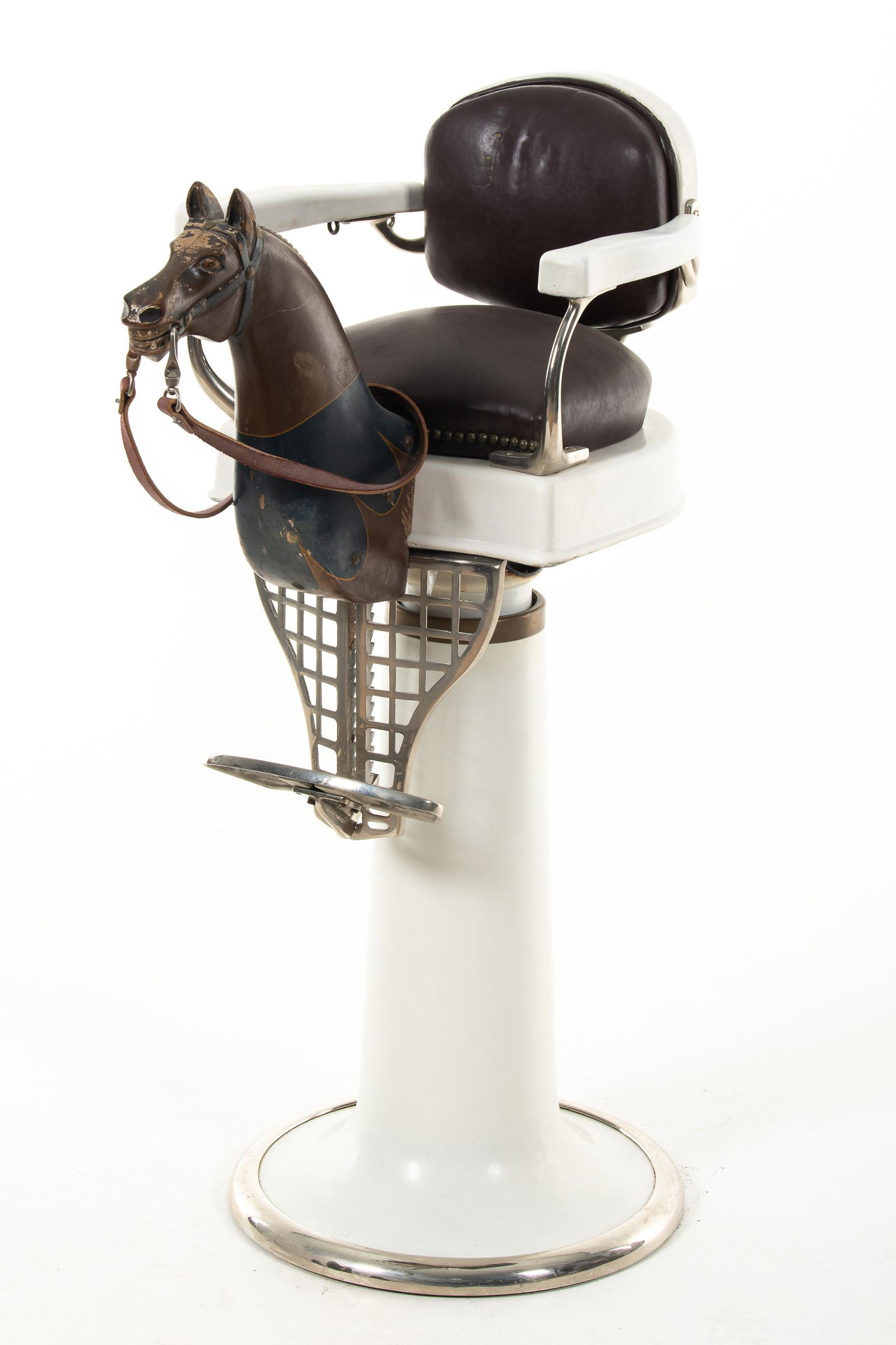 Restored Child's Barber Chair With Horse (1 of 3)