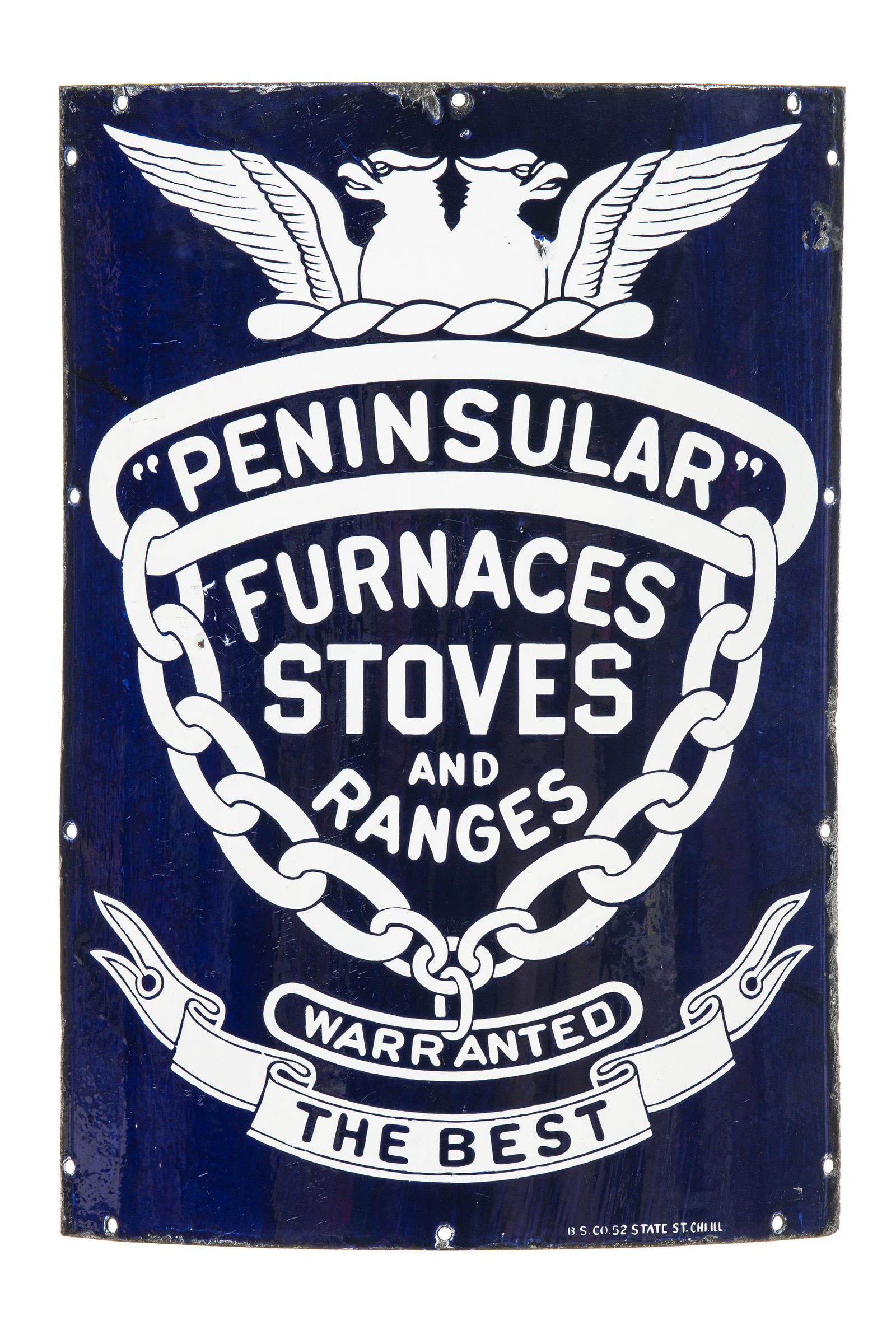 Peninsular Stove & Ranges Curved Porcelain Sign (1 of 3)