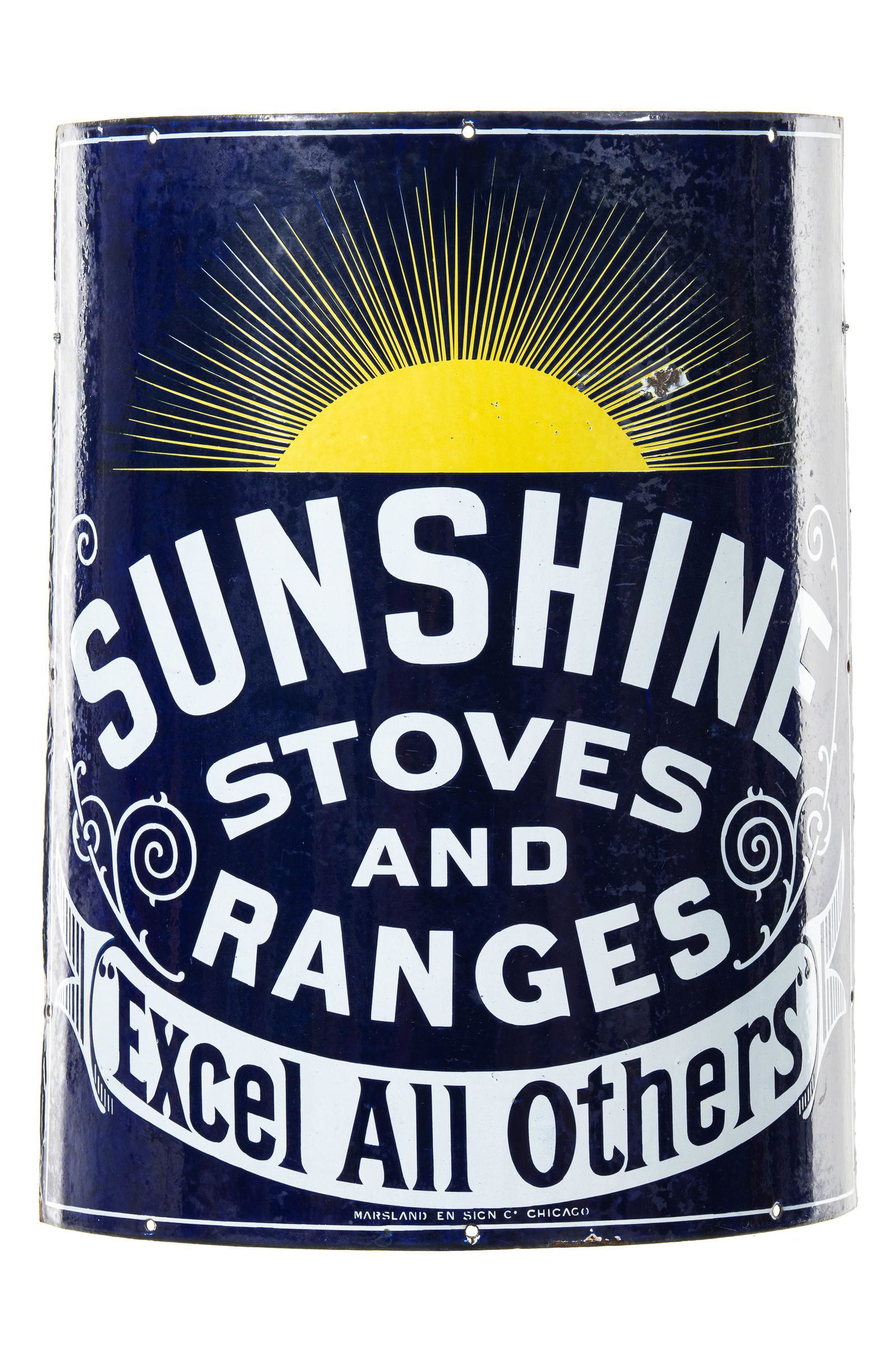 Sunshine Stoves And Ranges Curved Porcelain Sign (1 of 5)