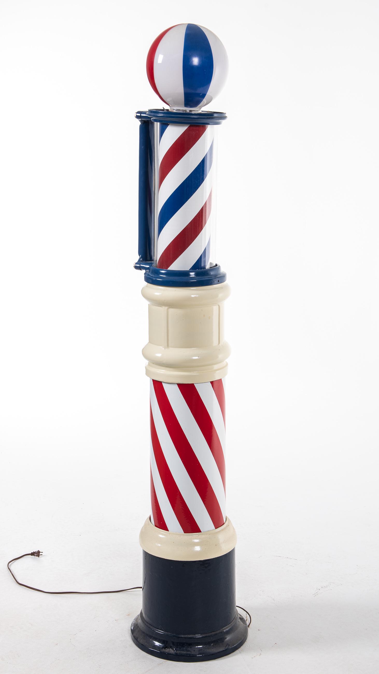 Restored Freestanding Barber Pole (1 of 3)