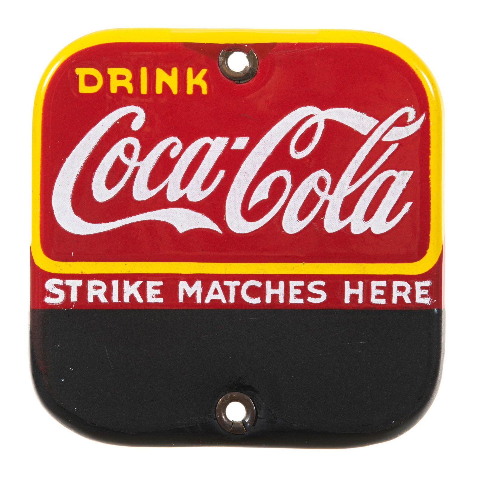 Coca Cola Porcelain Match Strike Sign (1 of 2)