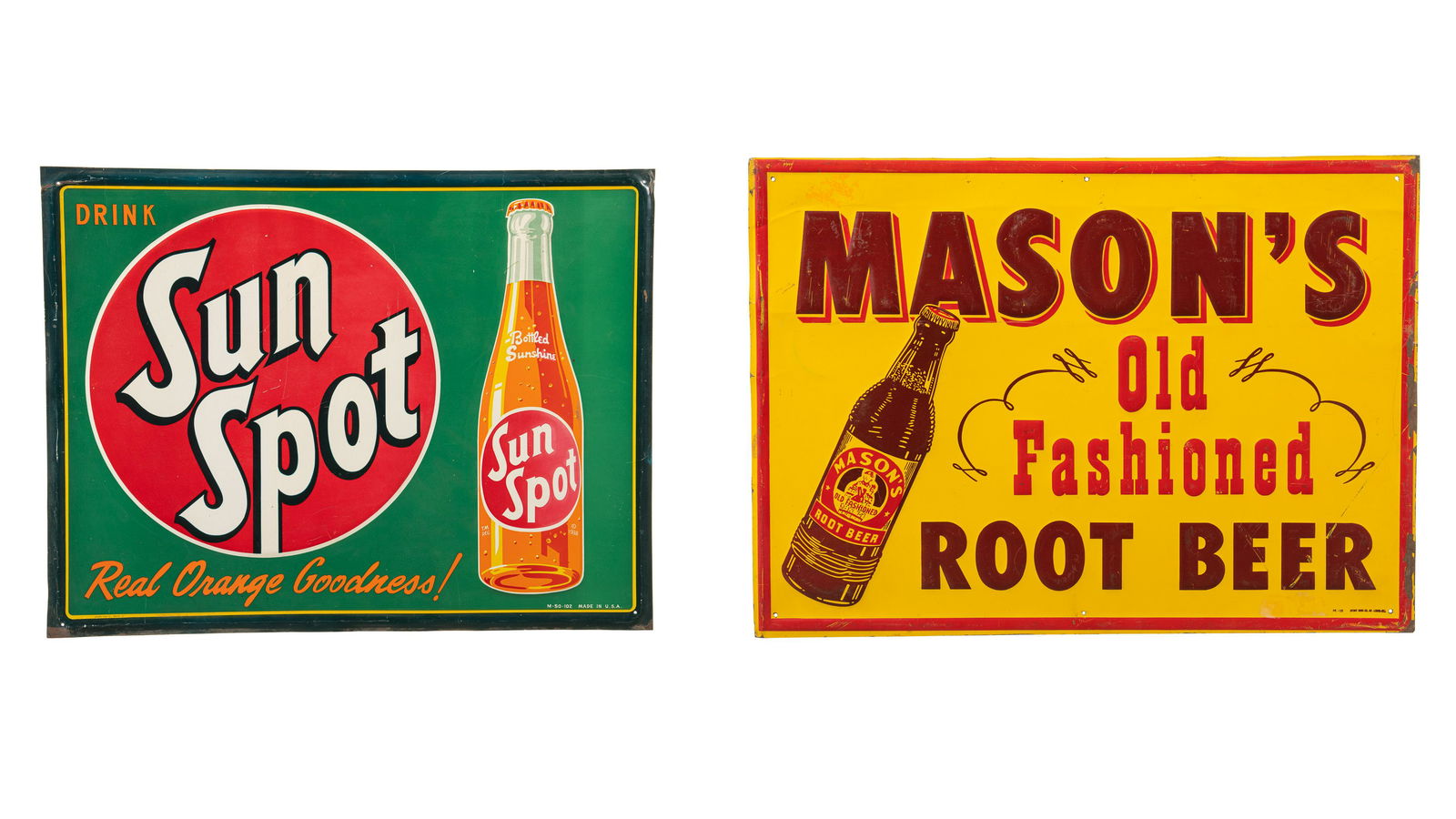 Mason's Root Beer & Sun Spot Soda Signs (1 of 3)