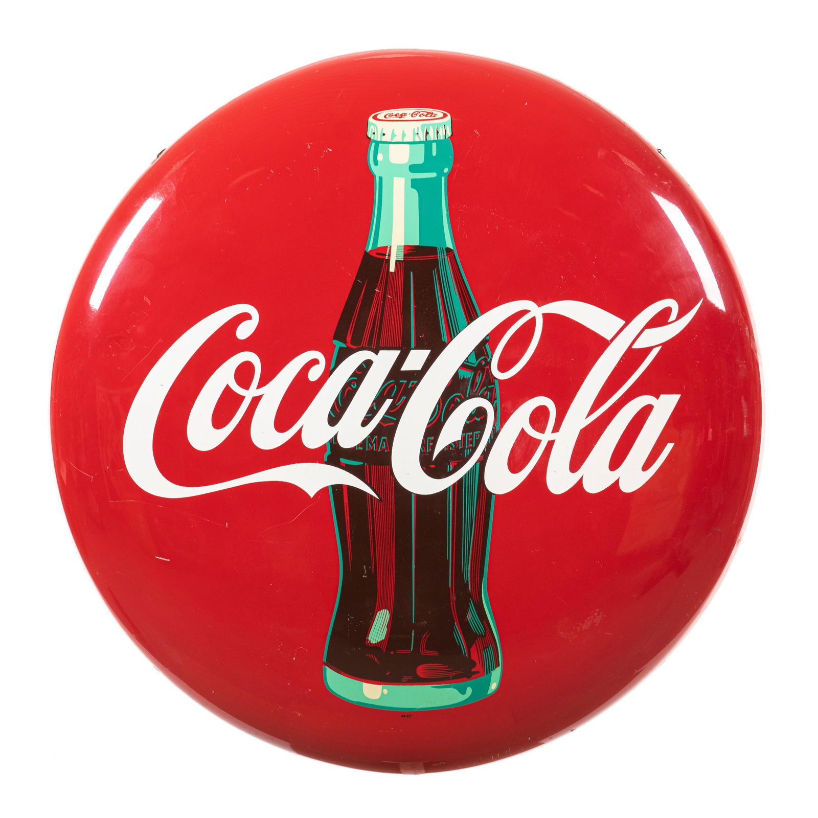 Coca Cola Button Sign With Bottle (1 of 2)