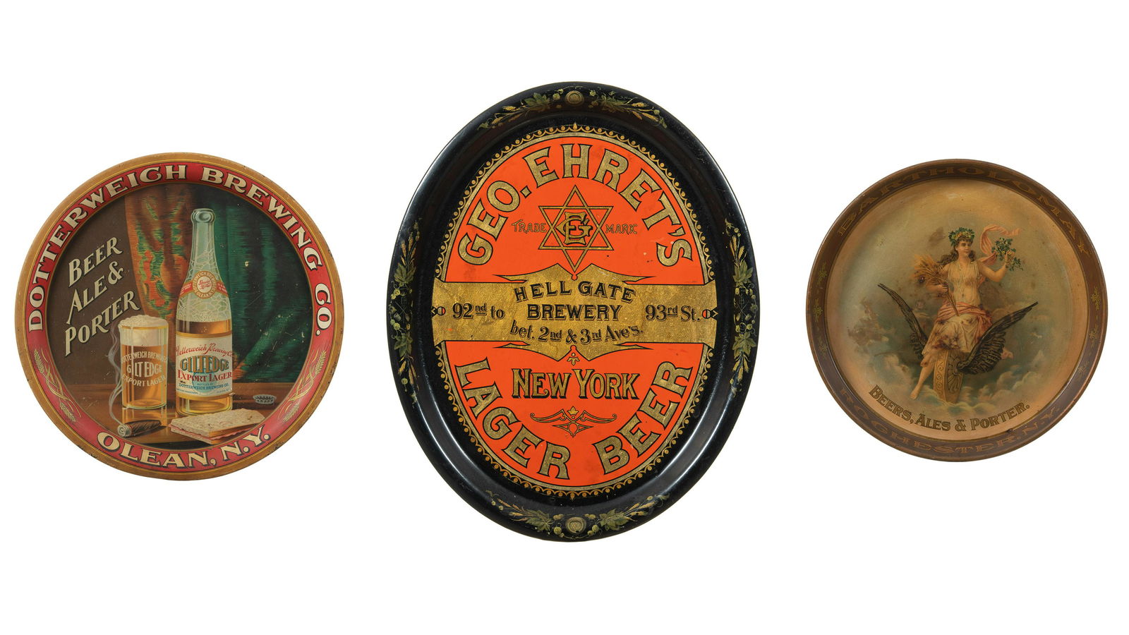 Lot Of 3 N.Y. Brewing Companies Beer Trays (1 of 4)