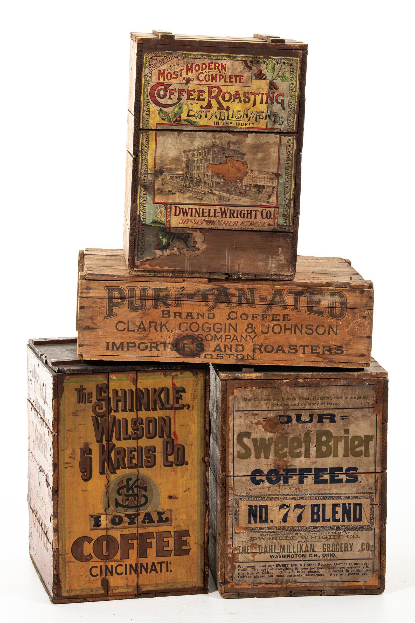 Lot Of 4 Coffee Boxes Royal Puri-Tan-Ated (1 of 3)