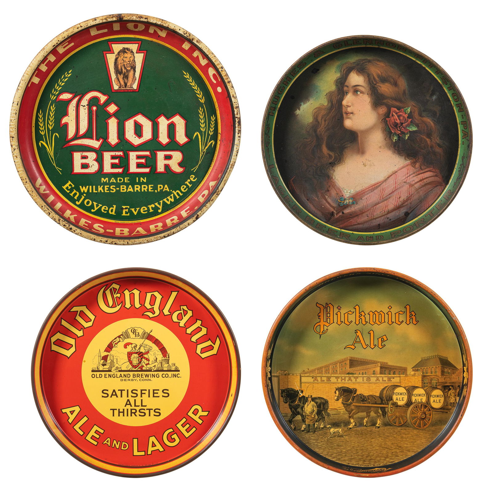 Lot Of 4 Beer & Ale Trays Mass. Conn. PA. (1 of 5)