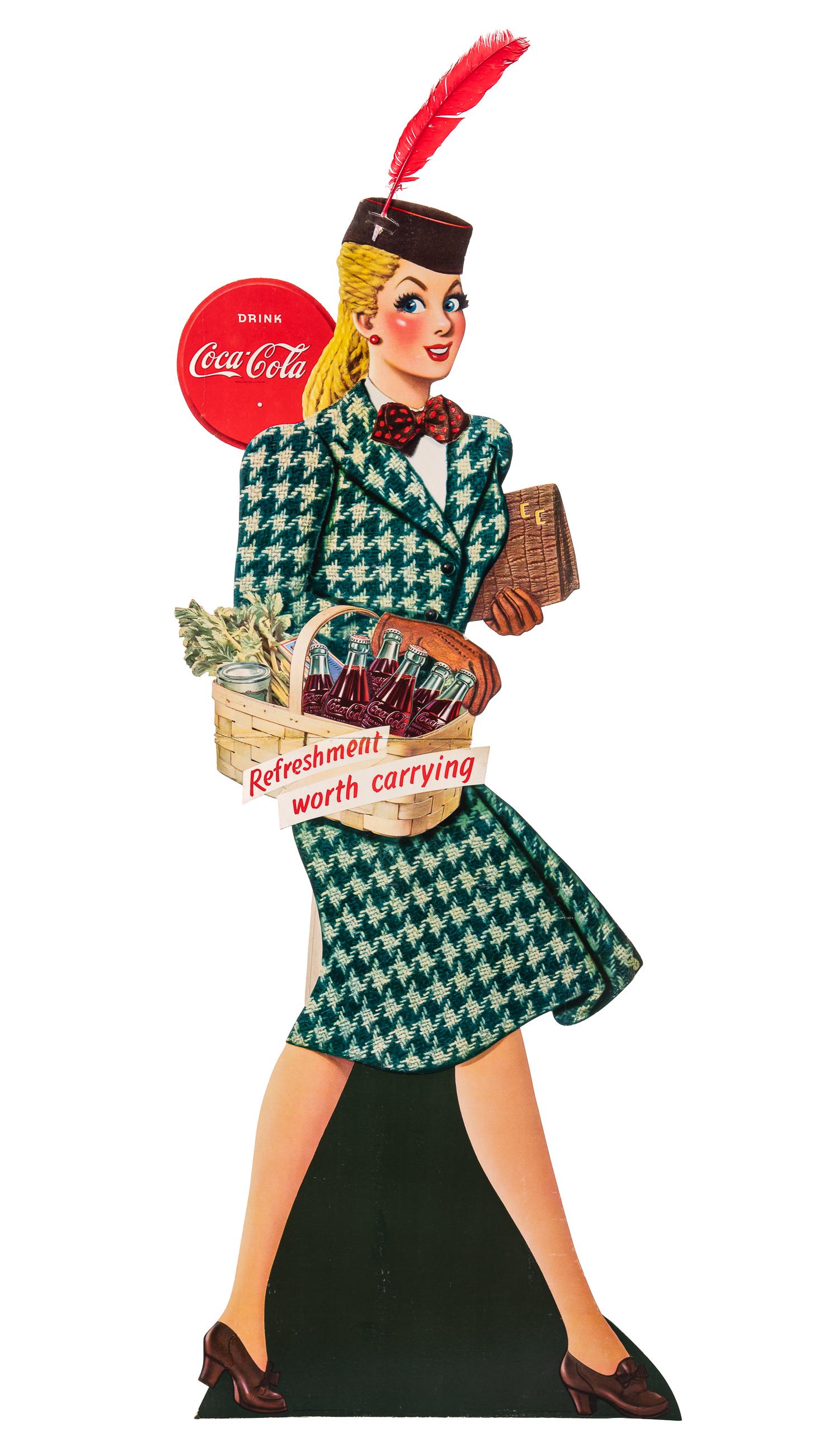Coca Cola Refreshment Worth Carrying Diecut Sign (1 of 4)